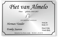 Aluminium Stalltafel "Piet van Almelo"